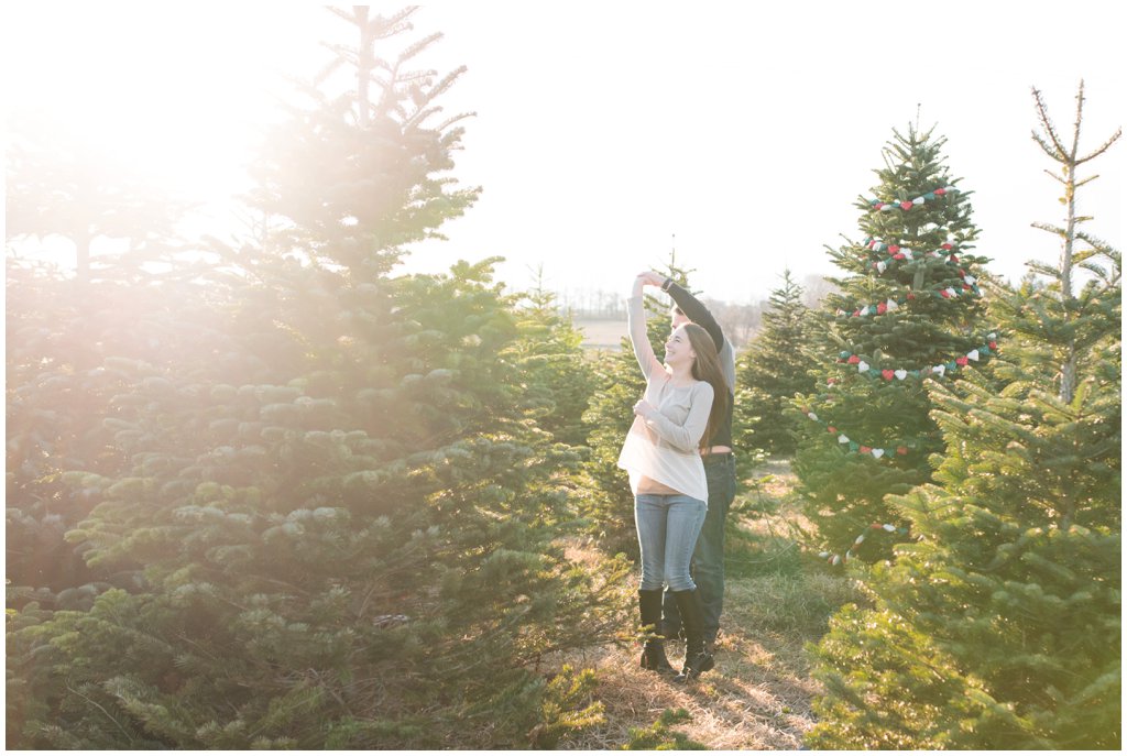 Perfect Christmas Tree Farm_Katie and Zack Engagement Photo_0005
