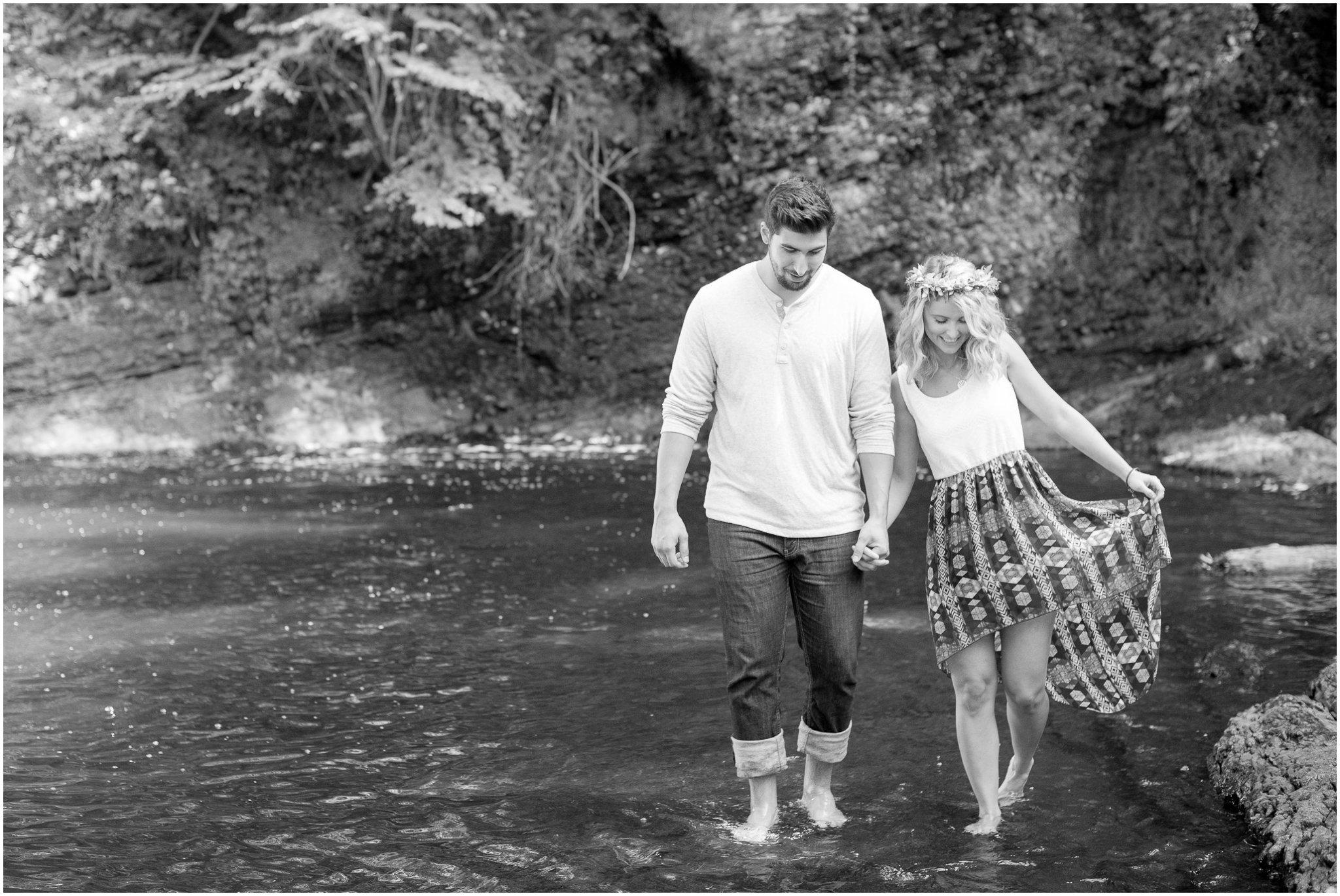 Waterfall Engagement Session - Laura Lee Photography