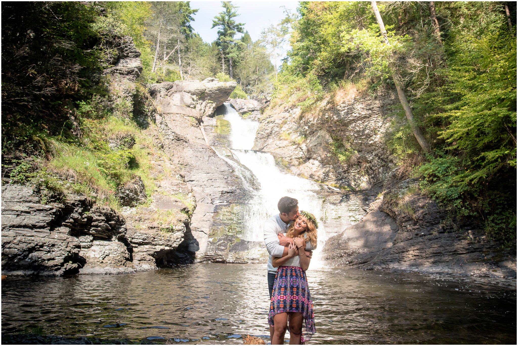 Waterfall Engagement Session - Laura Lee Photography