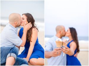 long branch nj beach engagement photos